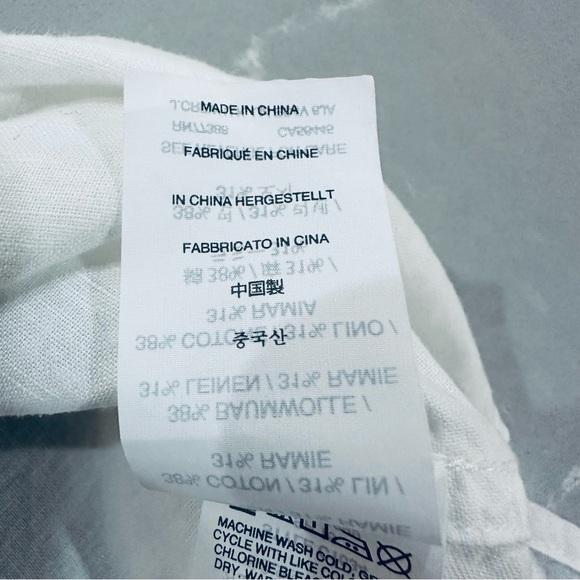 J.CREW long sleeve button-down in linen-cotton blend / White / Women's Size 10 - Picture 8 of 13